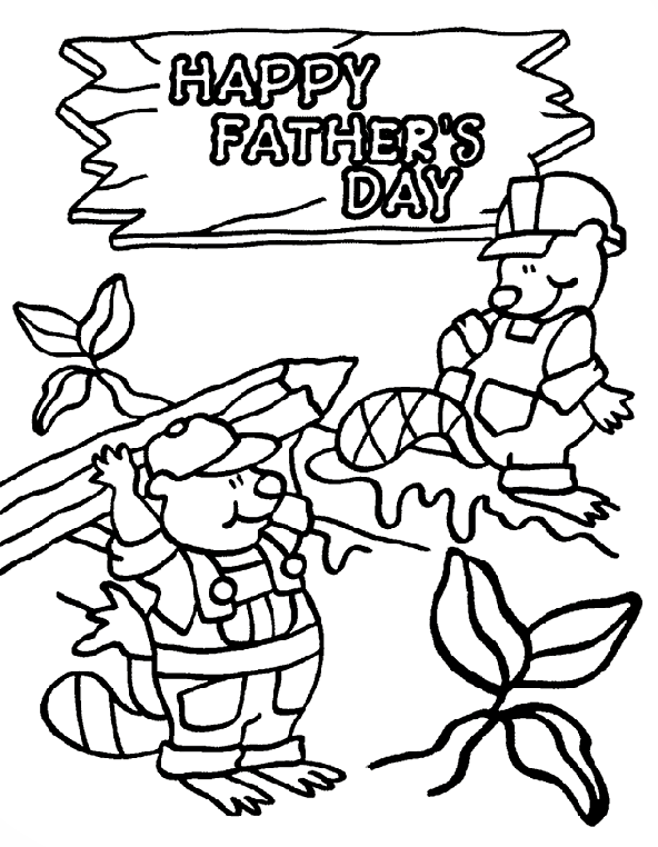 Father Day Helping Dad Crayola Uk Coloring Page Pages