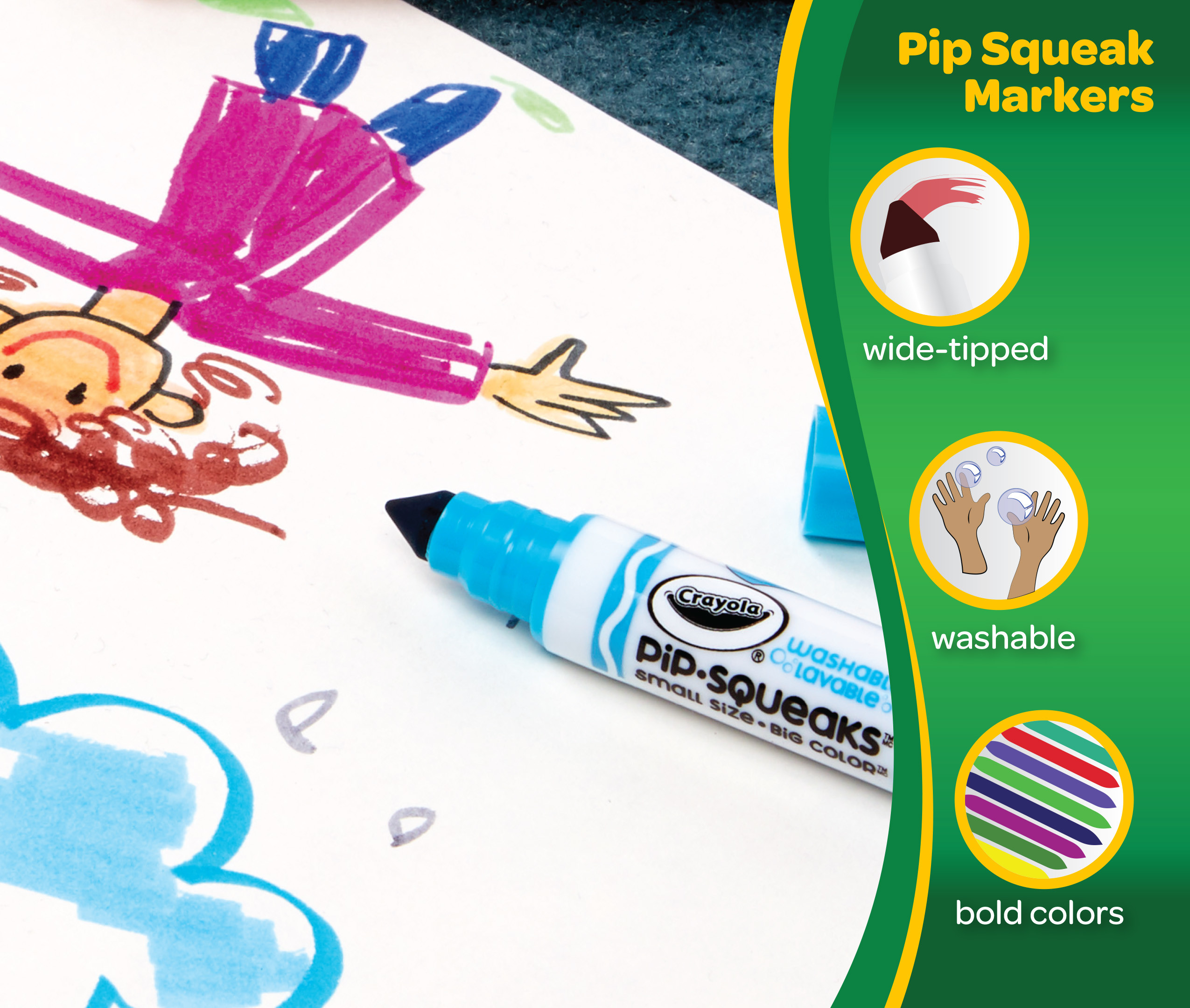 7 Pipsqueak Mini Markers | crayola.co.uk