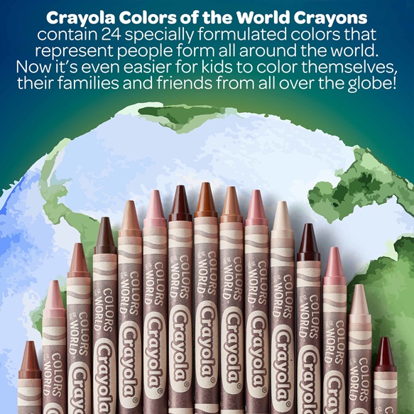  Crayola Crayons 24 Count, Colors of The World, Skin